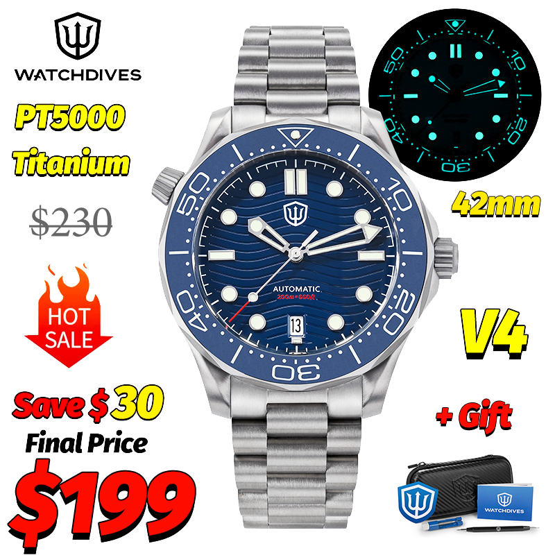 Accessories With Watch - Watchdives WD007 V4 007 NTTD Mechanical