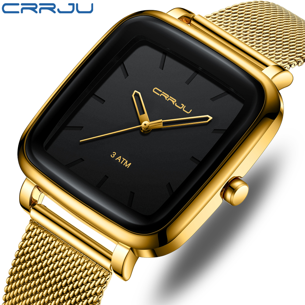 Stainless Mesh Band - CRRJU Mens Watches Top Brand Luxury