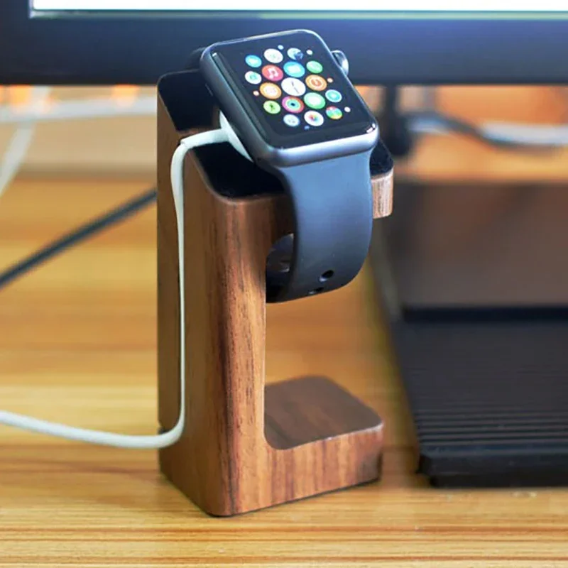 Wooden Apple Watch Charger Sta - مراجعة Smartwatch Watch Accessories وسعره