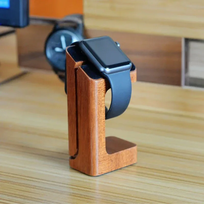 Wooden Apple Watch Charger Sta - مراجعة Smartwatch Watch Accessories وسعره