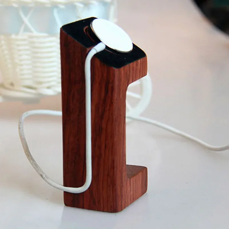 Wooden Apple Watch Charger Sta - مراجعة Smartwatch Watch Accessories وسعره