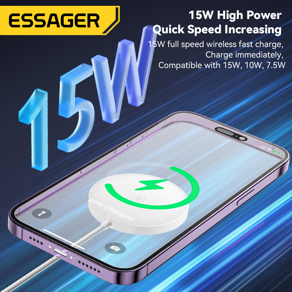 Essager Magnetic Qi Wireless C - مراجعة Wireless Charger Watch وسعره