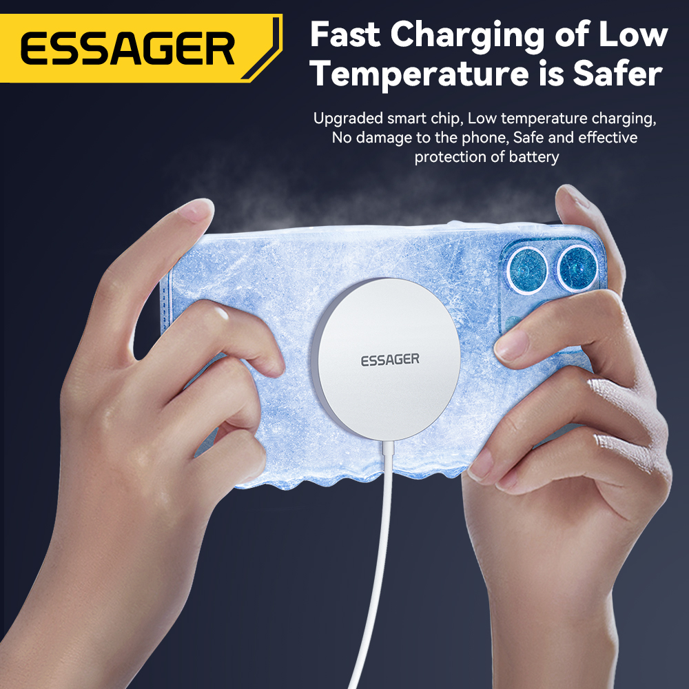 Essager Magnetic Qi Wireless C - مراجعة Wireless Charger Watch وسعره
