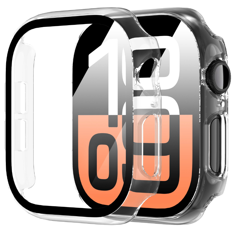 Tempered Glass+Case For Apple  - مراجعة Smartwatch Band Accessories وسعره