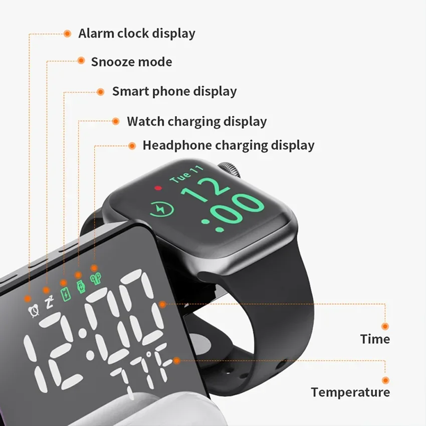 Wireless Charger Alarm Clock S - مراجعة Wireless Charger Watch وسعره