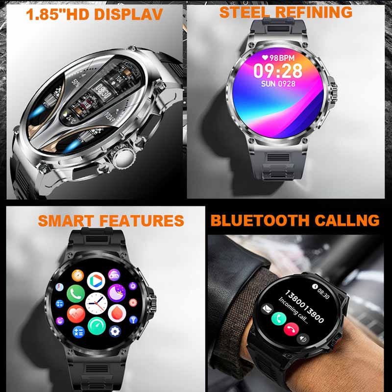 NORTH EDGE 1.85' HD Display Sm - مراجعة Smartwatch Face وسعره