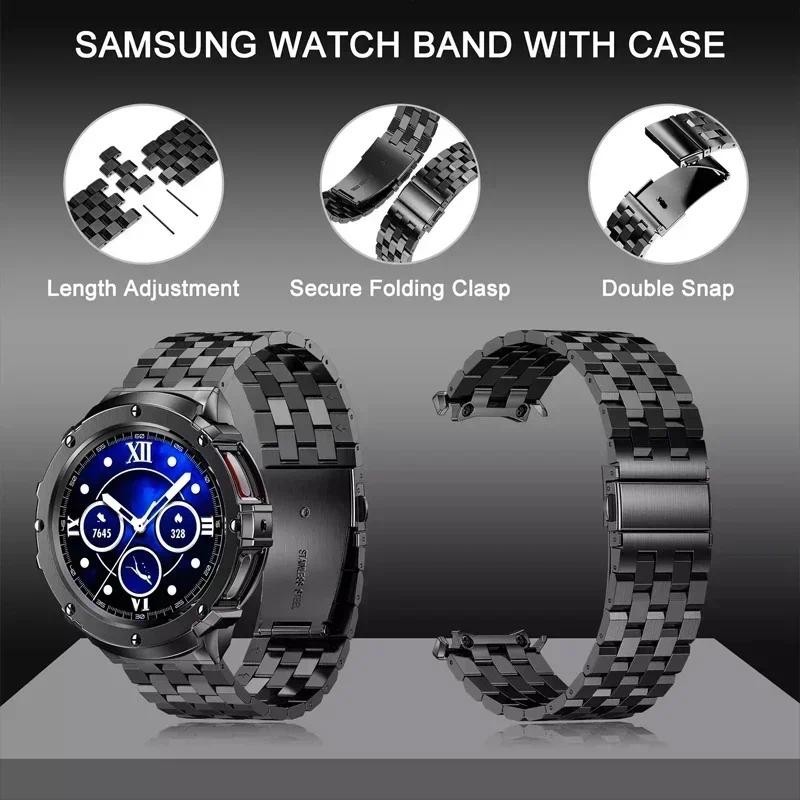 Stainless Steel Case+Band  for - مراجعة Accessories For Galaxy Watch 5 وسعره