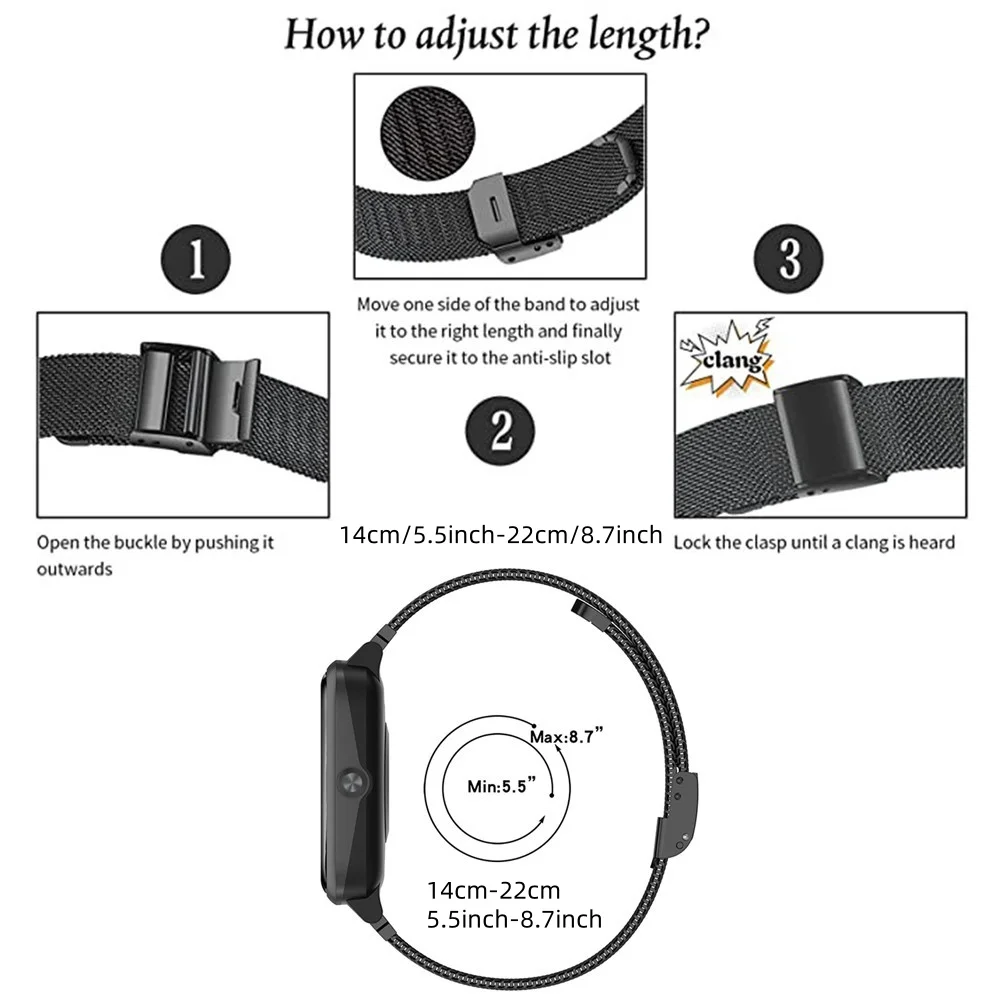 Metal Bands for Huawei Band 6/ - مراجعة Stainless Mesh Band وسعره