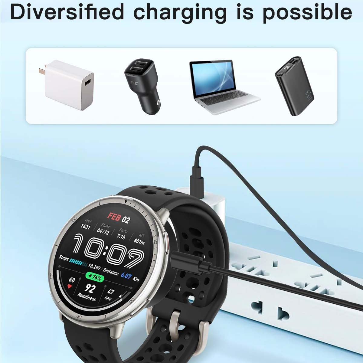 Charging base For Amazfit Acti - مراجعة Amazfit Smartwatch Accessories وسعره