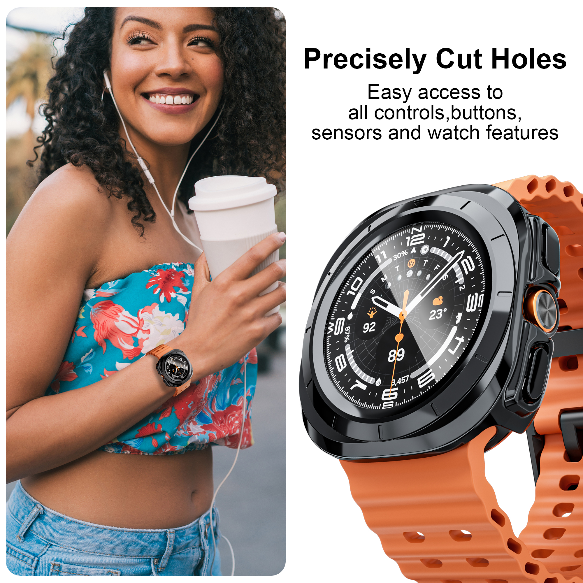 Case for Samsung Galaxy Watch  - مراجعة Smartwatch Band Accessories وسعره