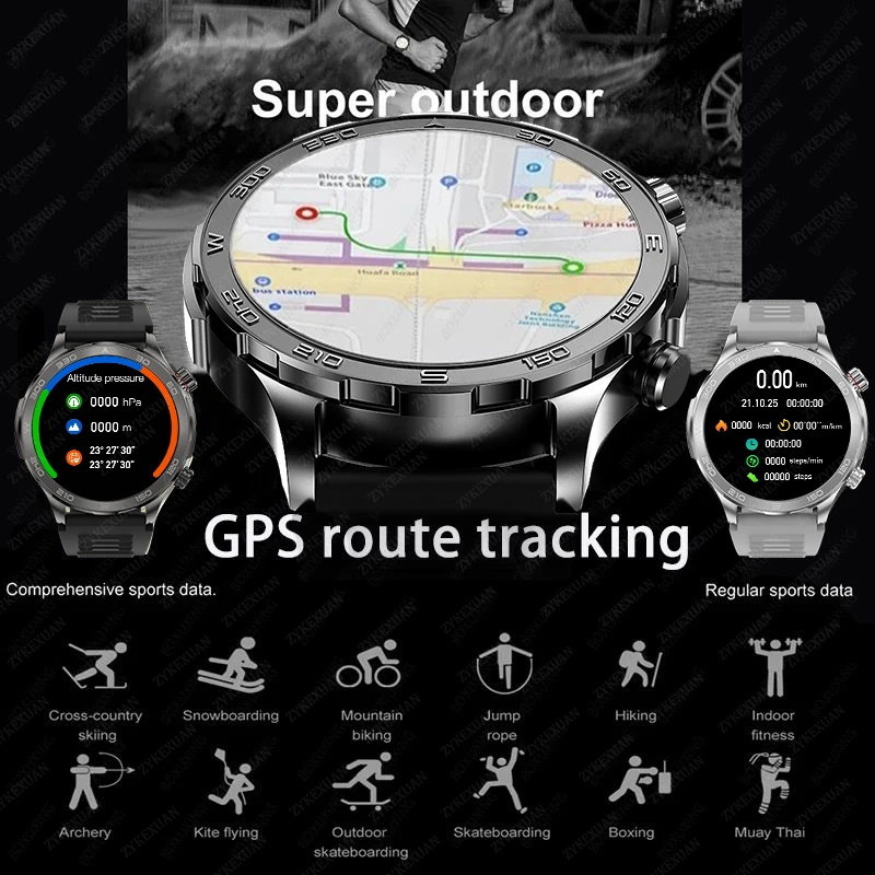 New GPS Track Smart Watch Men  - مراجعة Smartwatch Face وسعره