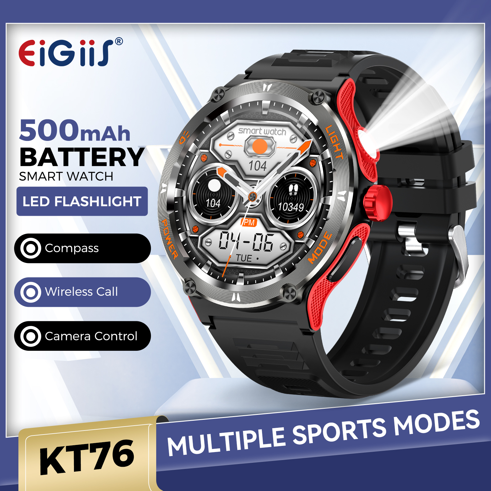 EIGIIS Smart Watch 3ATM Waterp - مراجعة Smartwatch Face وسعره