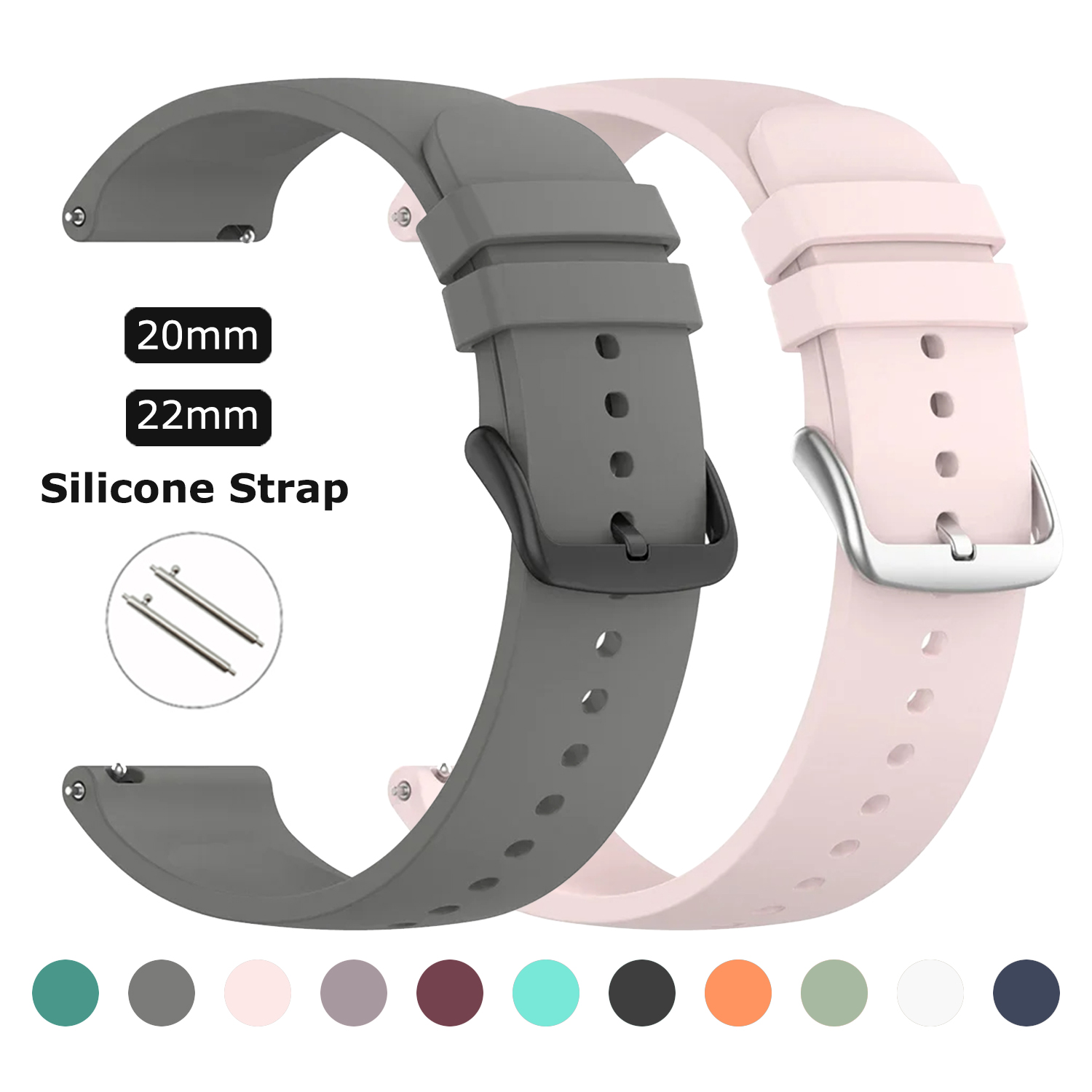 20/22mm Silicone Strap For Fos - مراجعة Fossil Smartwatch Accessories وسعره