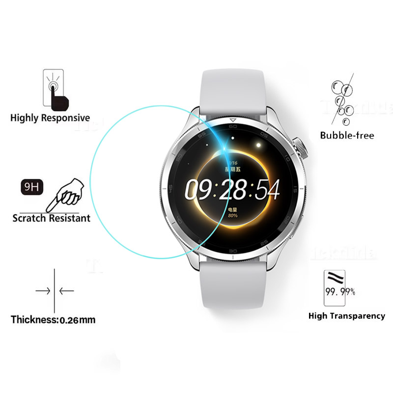 Tempered Glass for Xiaomi Mi W - مراجعة Xiaomi Smartwatch S4 Accessories وسعره