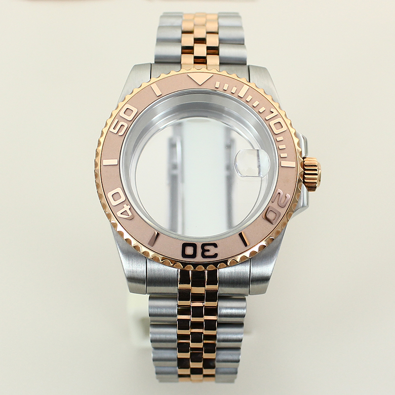 40mm Silvery Rose Gold Watch C - مراجعة Ceramic Link Bracelet وسعره
