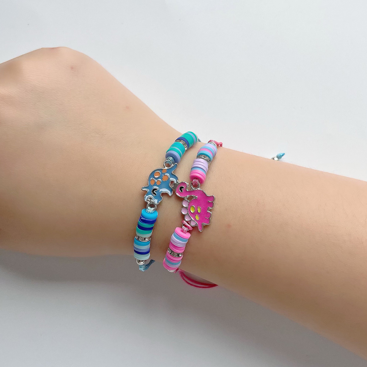 12Pcs Bohemian Style Colorful  - مراجعة Ceramic Link Bracelet وسعره