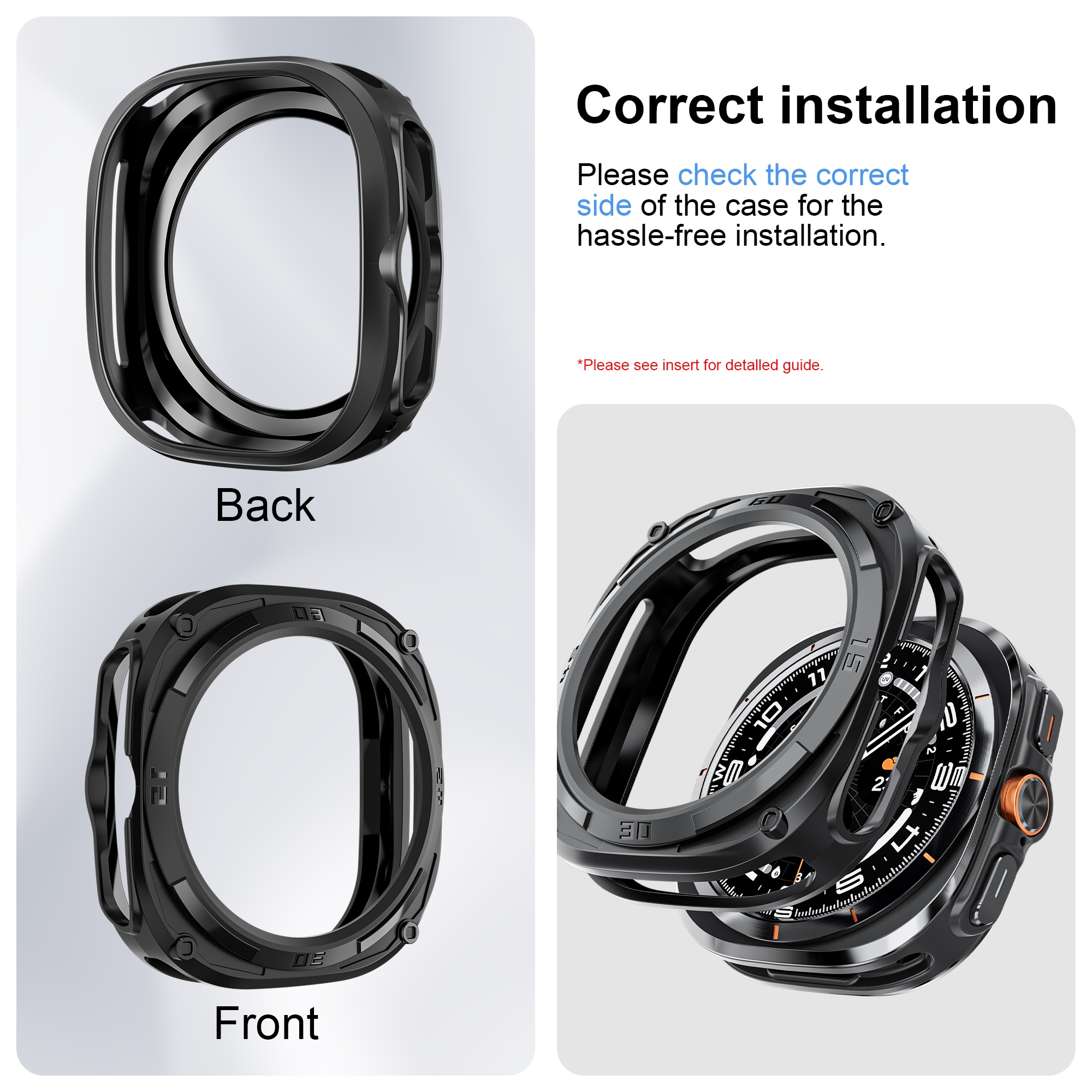 Case for Samsung Galaxy Watch  - مراجعة Samsung Smartwatch Ultra Accessories وسعره