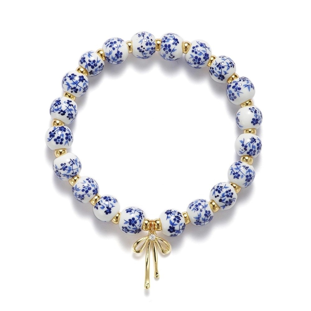 Chinese Style Blue and White P - مراجعة Ceramic Link Bracelet وسعره
