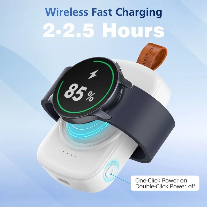 Portable 1800mAh Magnetic Wire - مراجعة Wireless Charger Watch وسعره