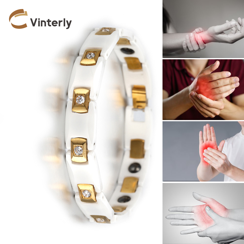Vinterly Bracelets for Women C - مراجعة Ceramic Link Bracelet وسعره