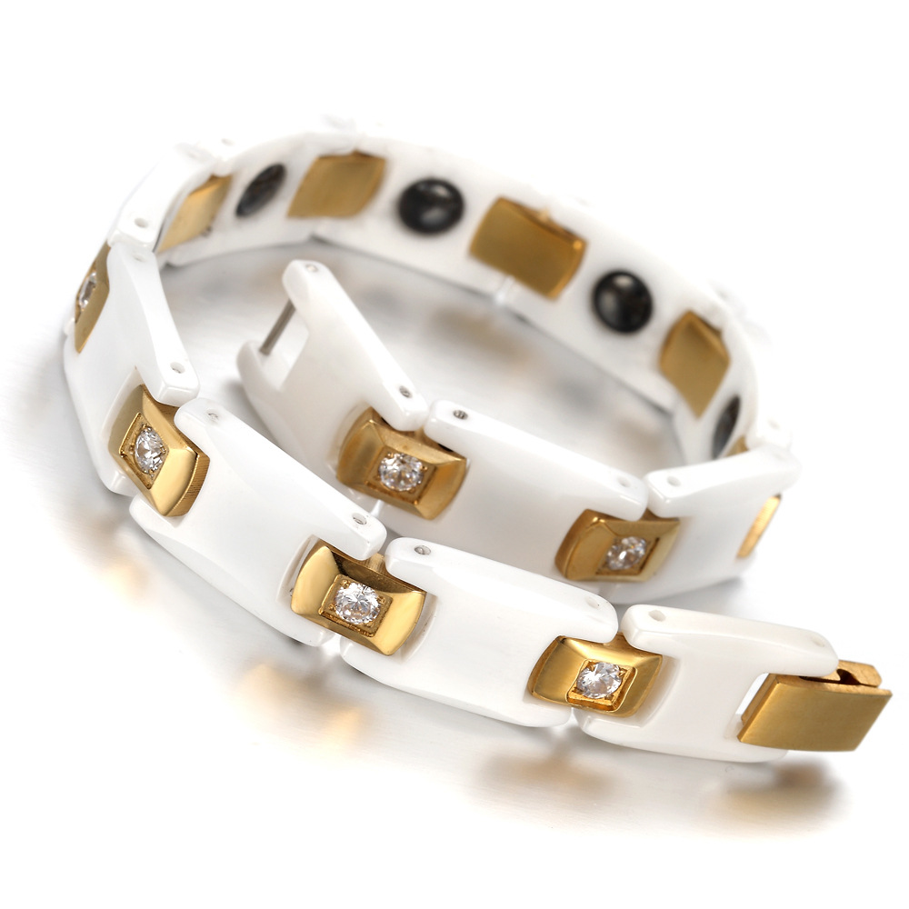 Vinterly Bracelets for Women C - مراجعة Ceramic Link Bracelet وسعره