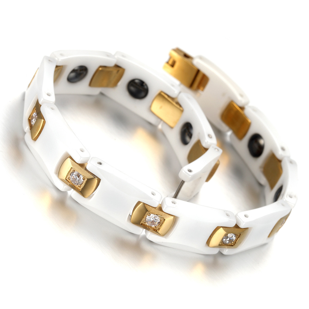 Vinterly Bracelets for Women C - مراجعة Ceramic Link Bracelet وسعره