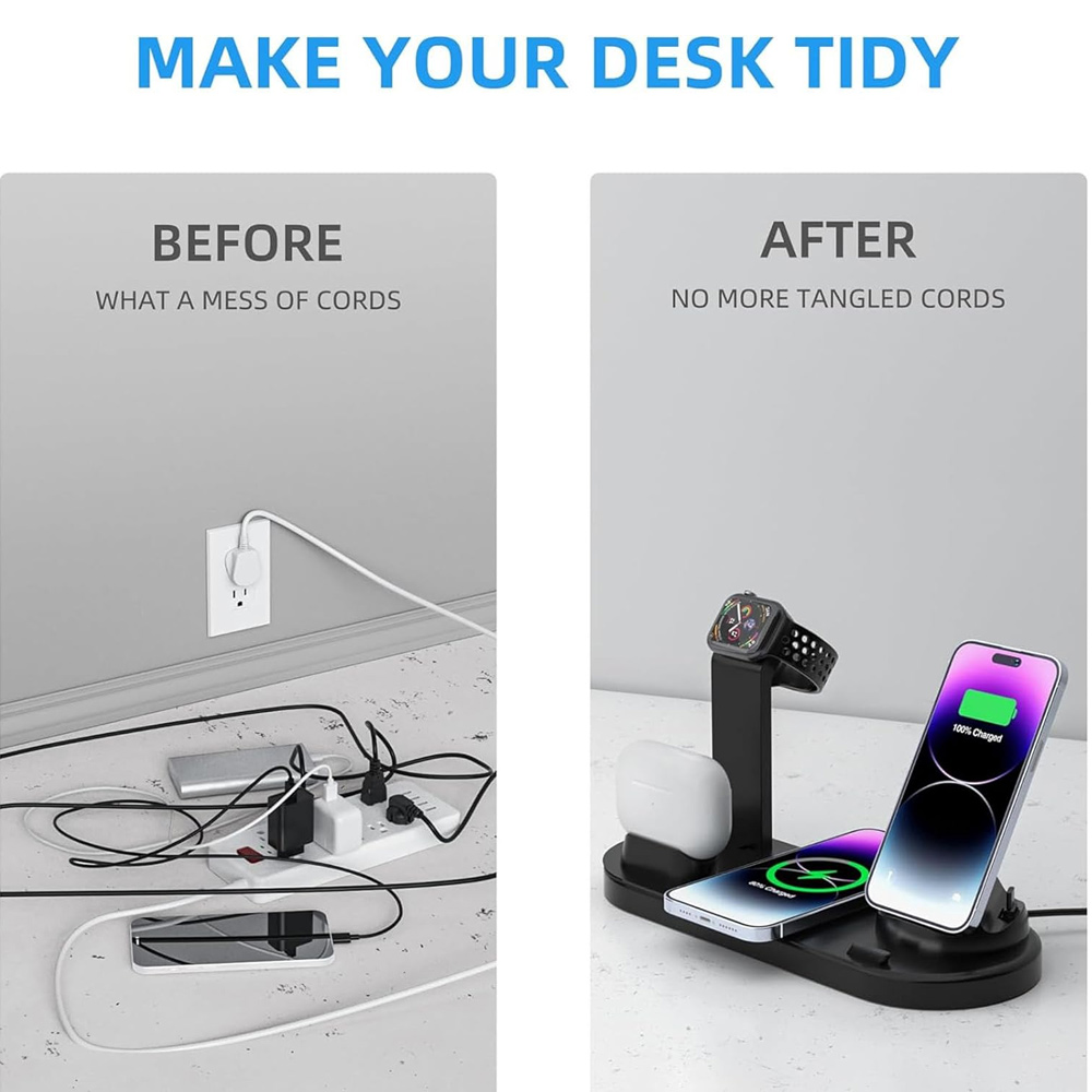 30W 7 in 1 Wireless Charger St - مراجعة Watch Charger Cable وسعره
