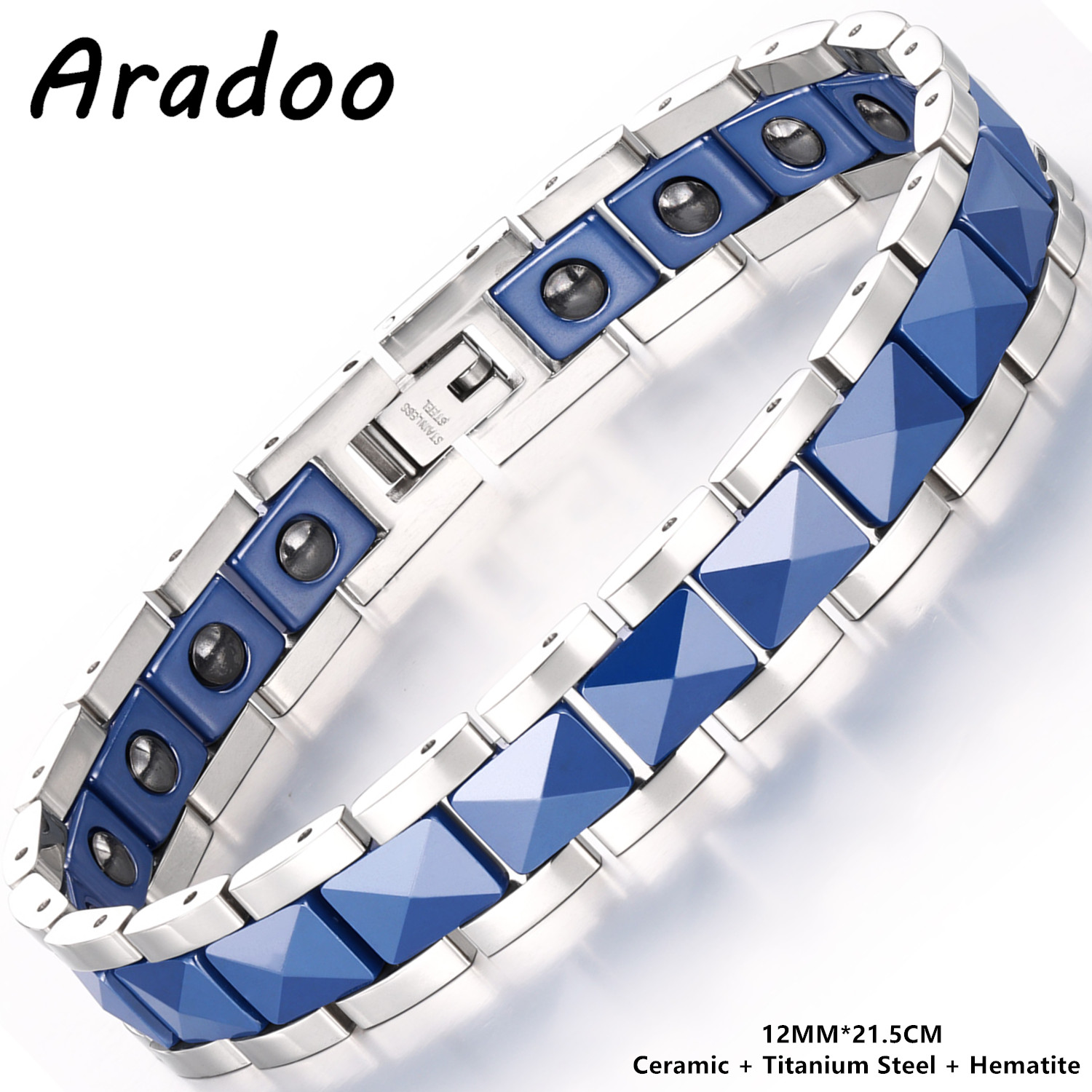 ARADOO Premium Ceramic Titaniu - مراجعة Ceramic Link Bracelet وسعره