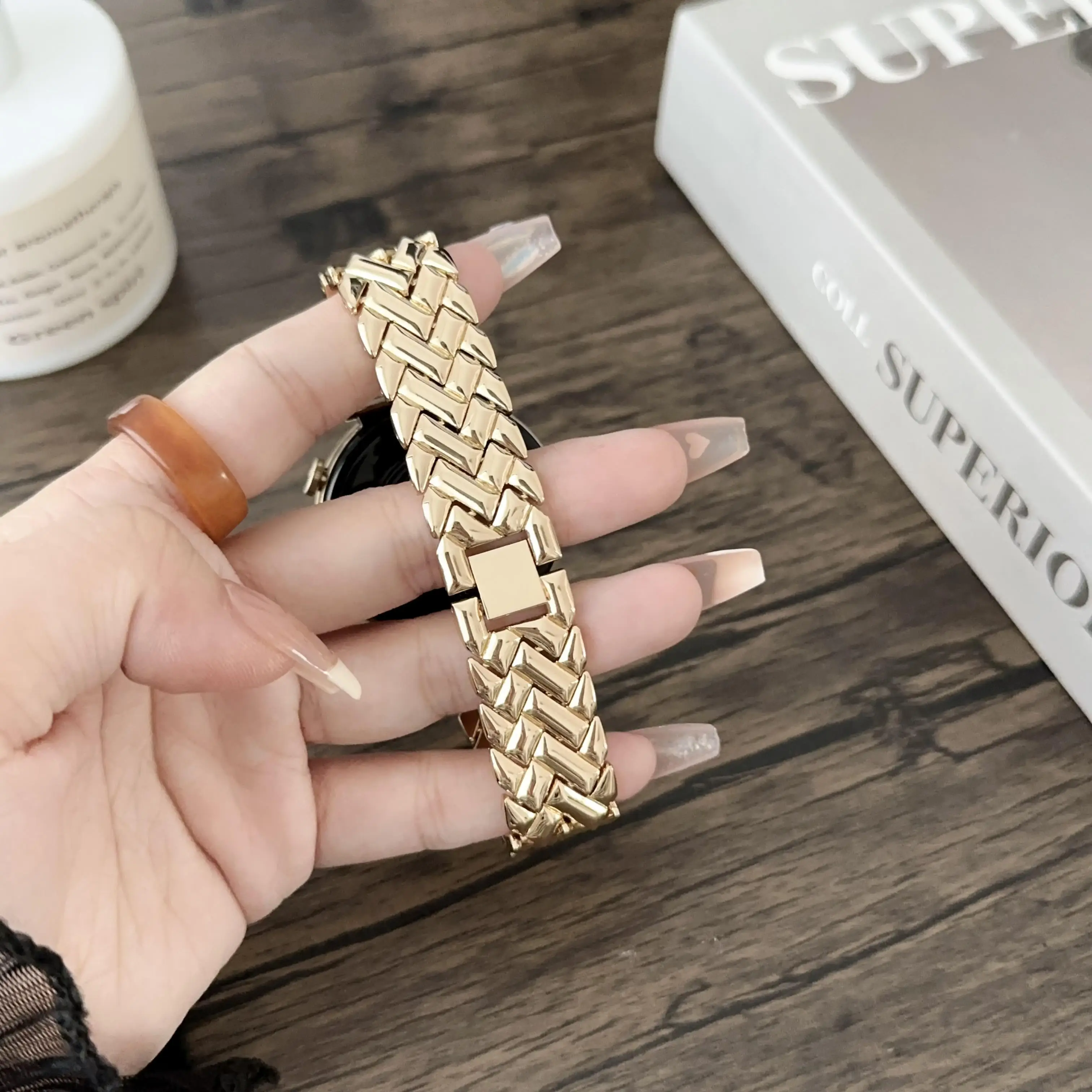 1pc 18mm V-shaped Stainless St - مراجعة Fossil Smartwatch Accessories وسعره