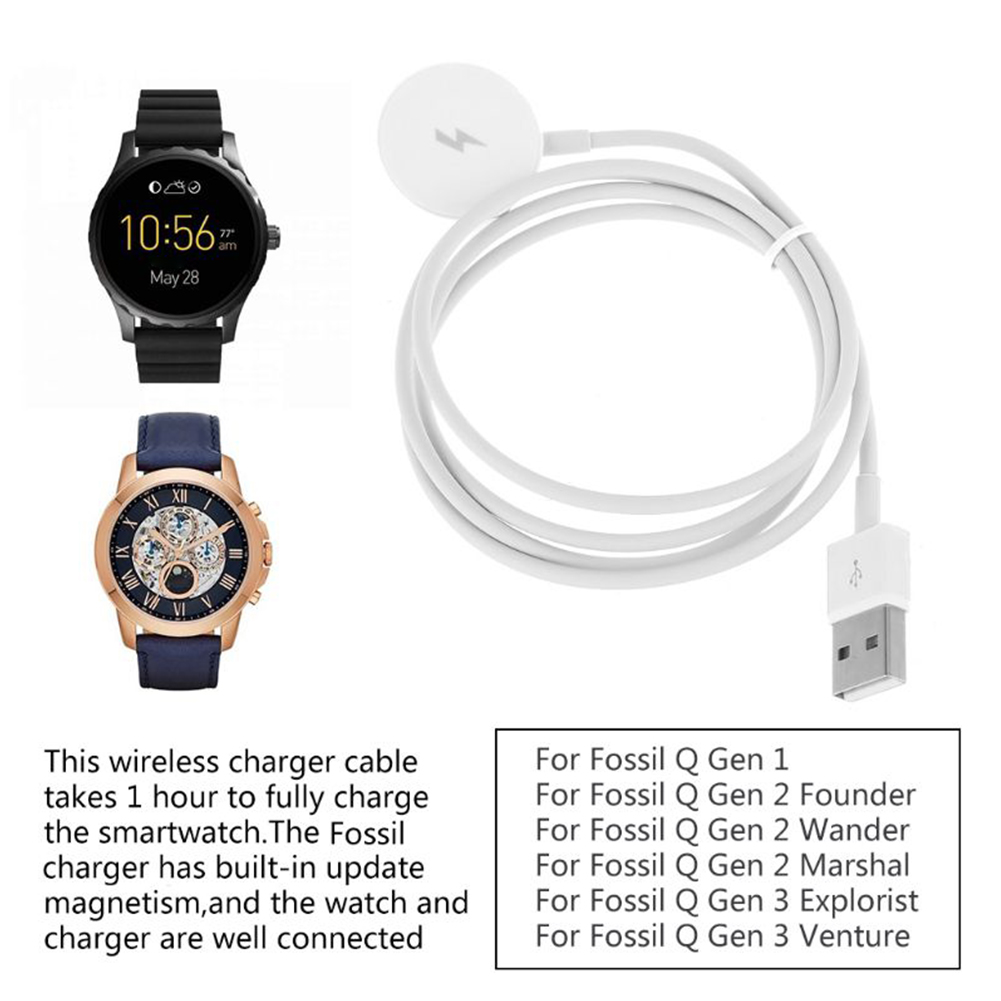 USB Watch Charger Adapter Shor - مراجعة Fossil Smartwatch Accessories وسعره