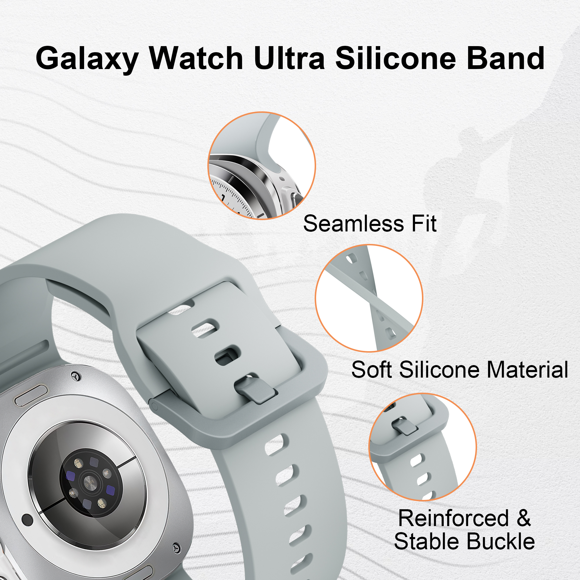 Original Silicone Band For Sam - مراجعة Samsung Smartwatch Ultra Accessories وسعره