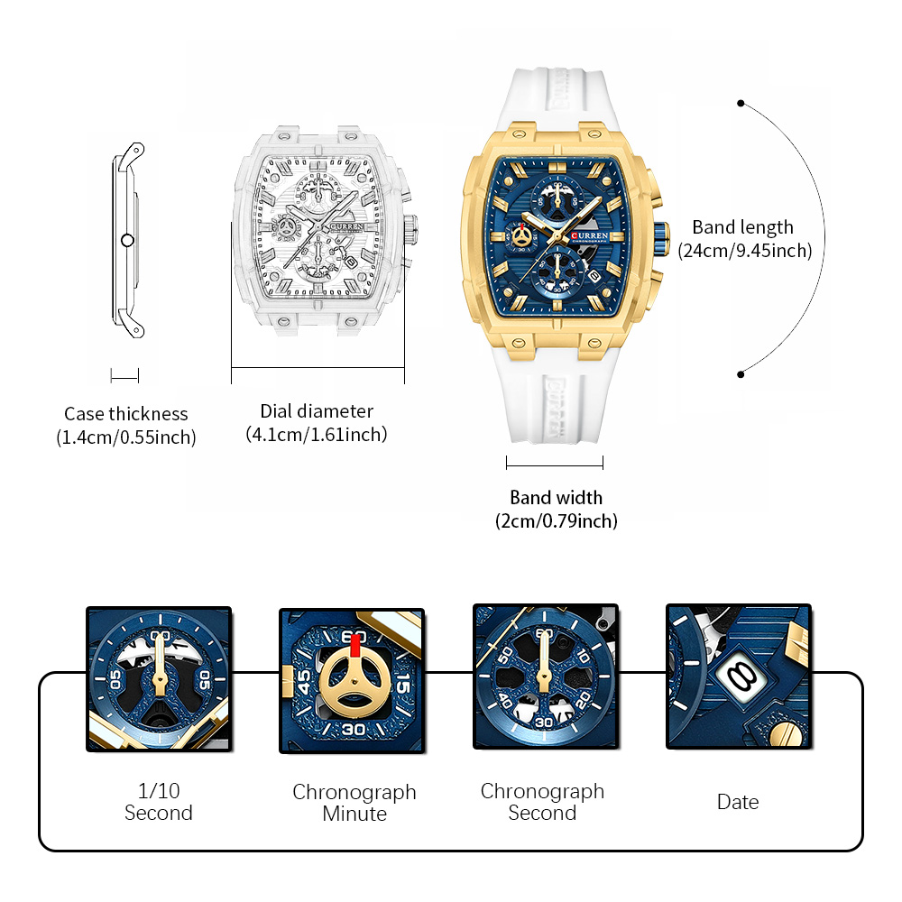CURREN Luxury Vintage Watch fo - مراجعة Accessories With Watch وسعره