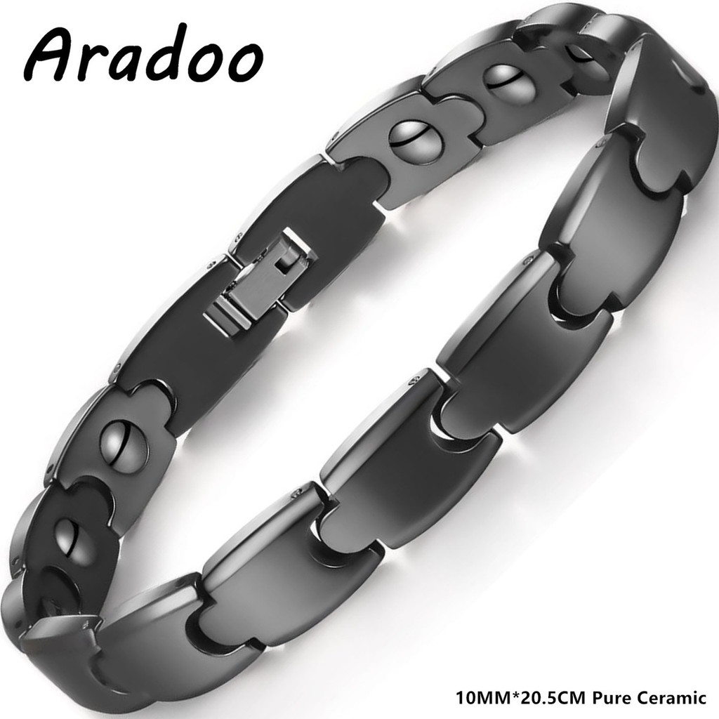 Aradoo Premium Ceramic Hematit - مراجعة Ceramic Link Bracelet وسعره