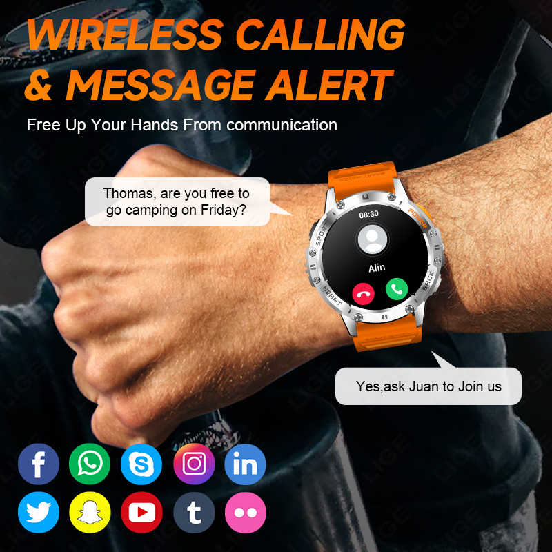 LIGE 1.43 Inch AMOLED Screen B - مراجعة Smartwatch Face وسعره
