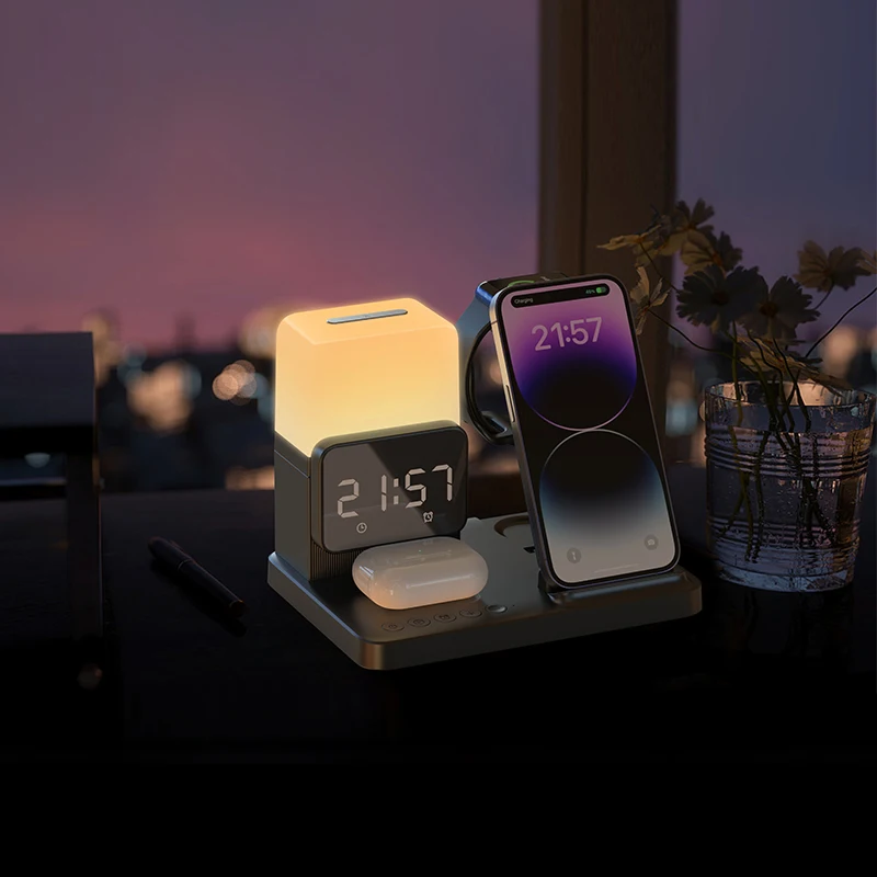 6 in 1 Wireless Charger Stand  - مراجعة Smartwatch X12 وسعره