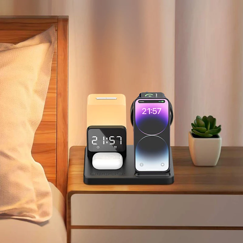 6 in 1 Wireless Charger Stand  - مراجعة Smartwatch X12 وسعره