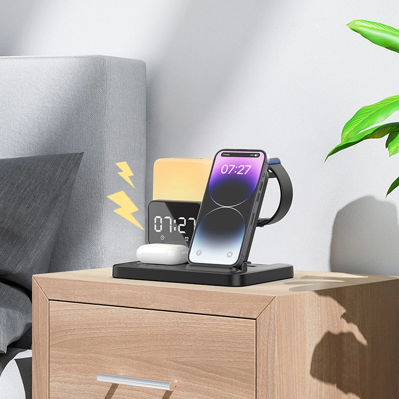 6 in 1 Wireless Charger Stand  - مراجعة Smartwatch X12 وسعره