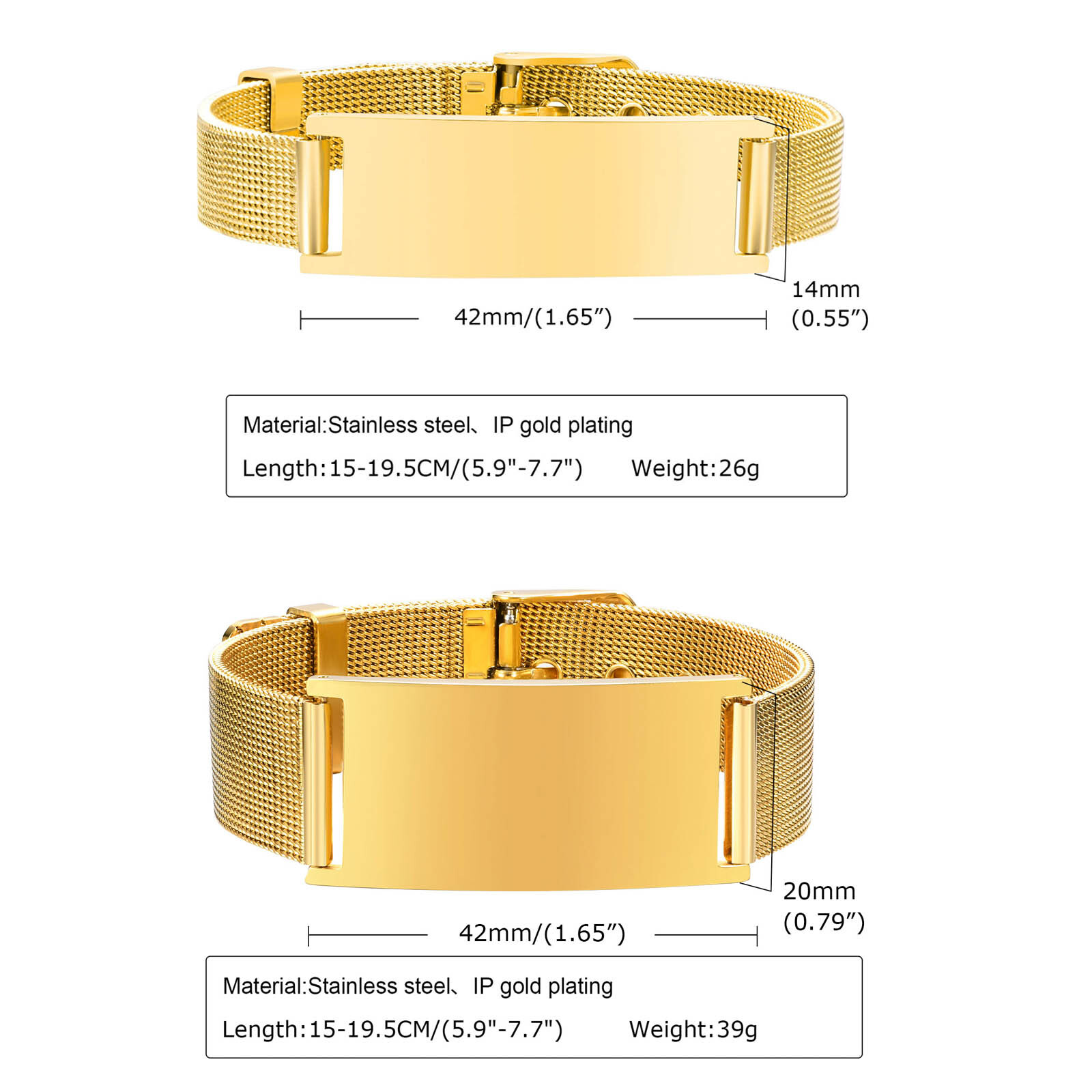 Personalized Photo Bracelet, S - مراجعة Stainless Mesh Band وسعره
