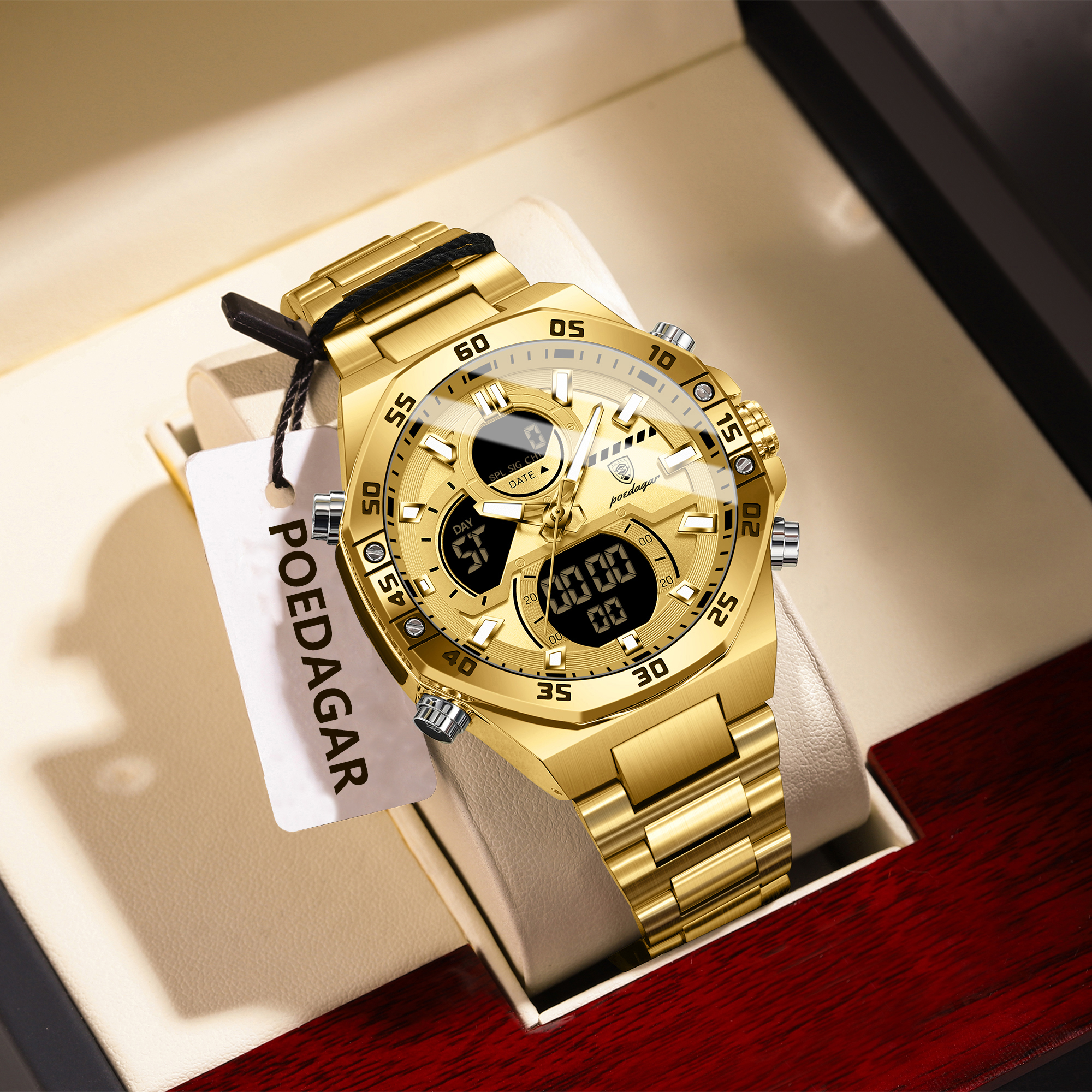 POEDAGAR Sport Men Watch LED W - مراجعة Accessories With Watch وسعره