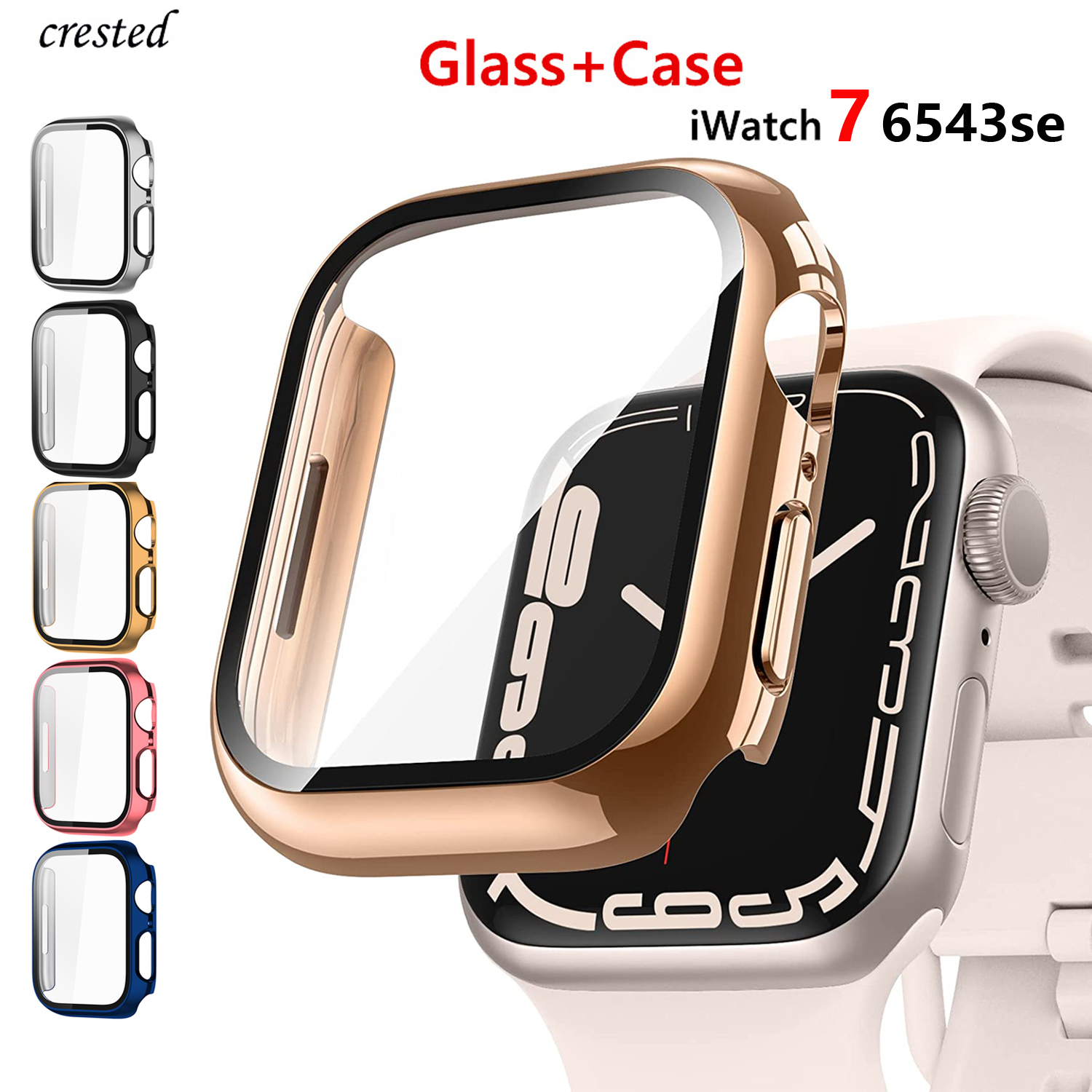 Glass+cover For Apple Watch Ca - مراجعة Smartwatch Band Accessories وسعره