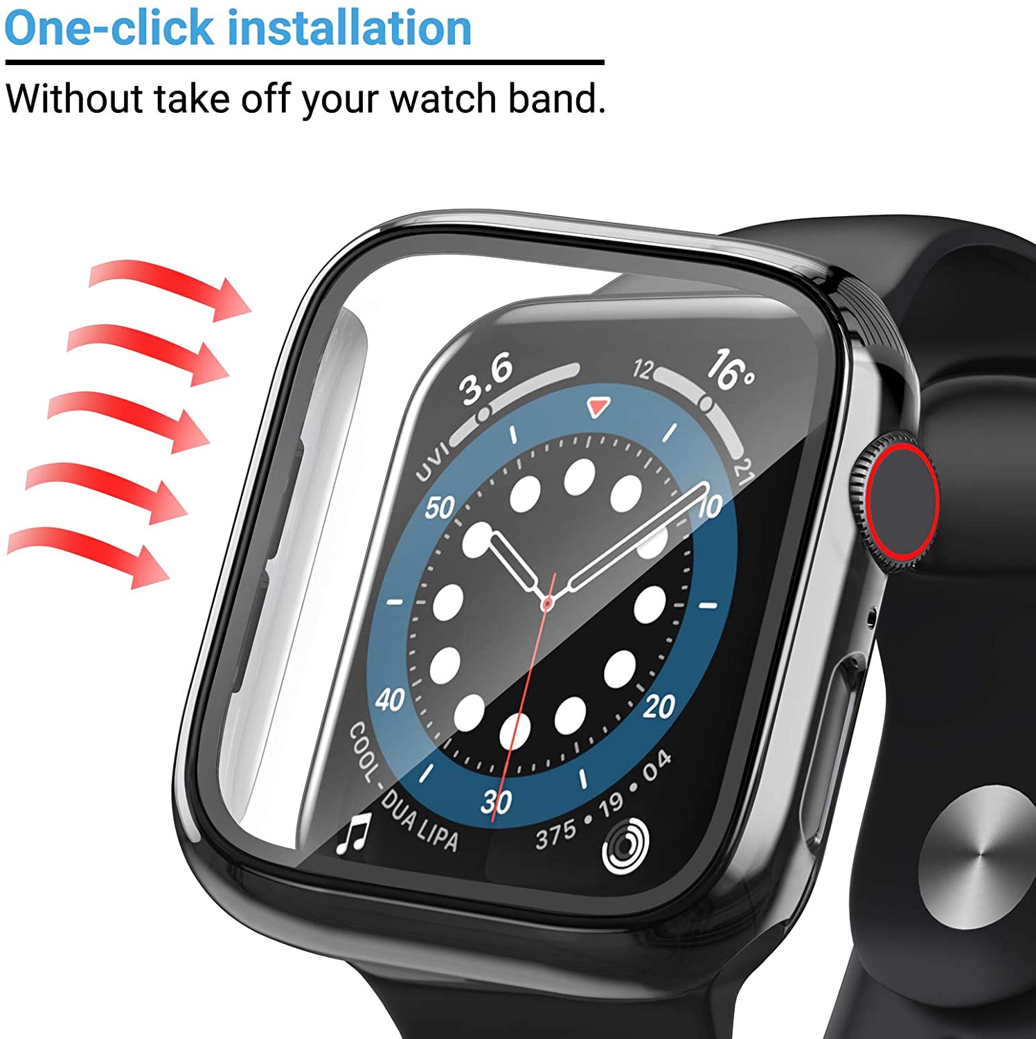 Glass+cover For Apple Watch Ca - مراجعة Smartwatch Band Accessories وسعره