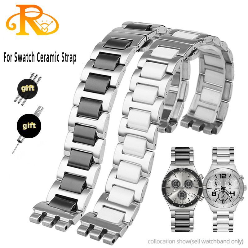 For Swatch Ceramic+ Stainless  - مراجعة Ceramic Link Bracelet وسعره