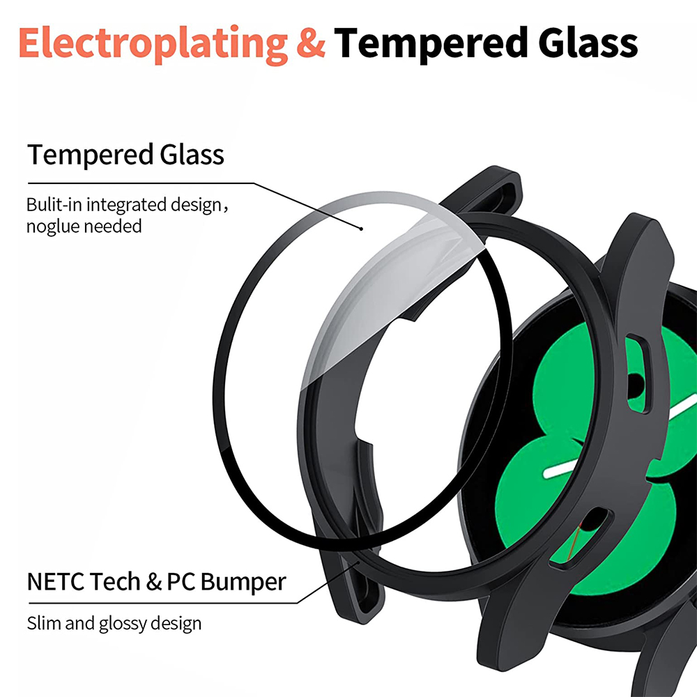 Tempered Glass+ PC Cover for S - مراجعة Accessories For Galaxy Watch 5 وسعره