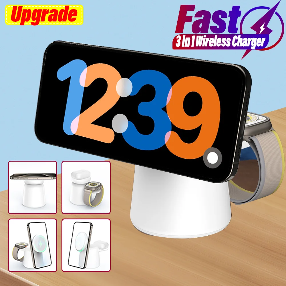 3 in 1 Magnetic Wireless Charg - مراجعة Watch Charger Cable وسعره