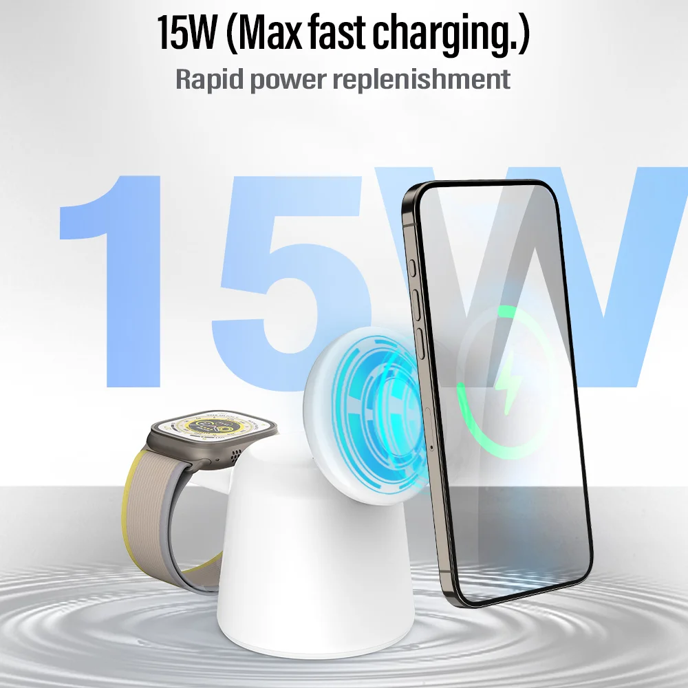 3 in 1 Magnetic Wireless Charg - مراجعة Watch Charger Cable وسعره