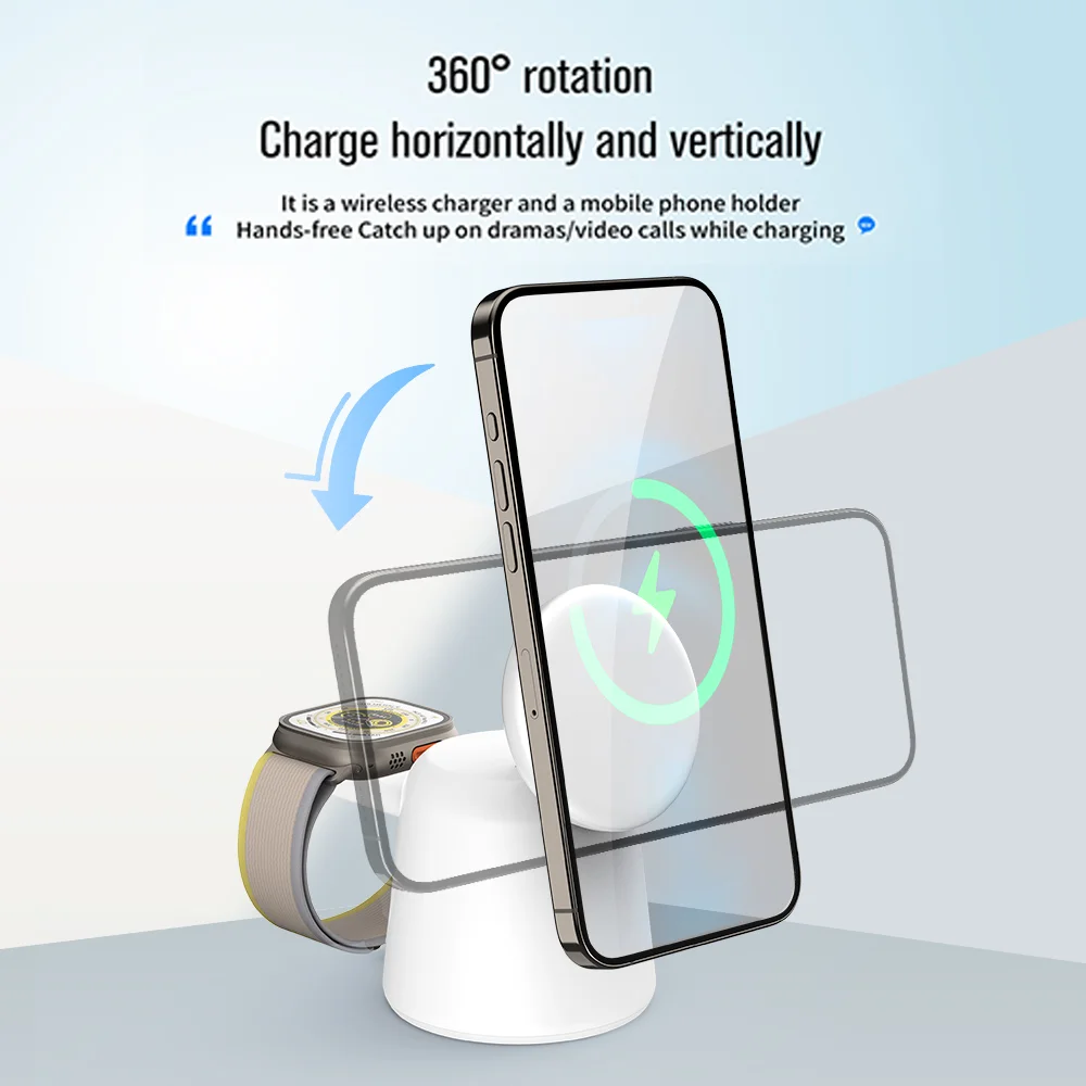 3 in 1 Magnetic Wireless Charg - مراجعة Watch Charger Cable وسعره
