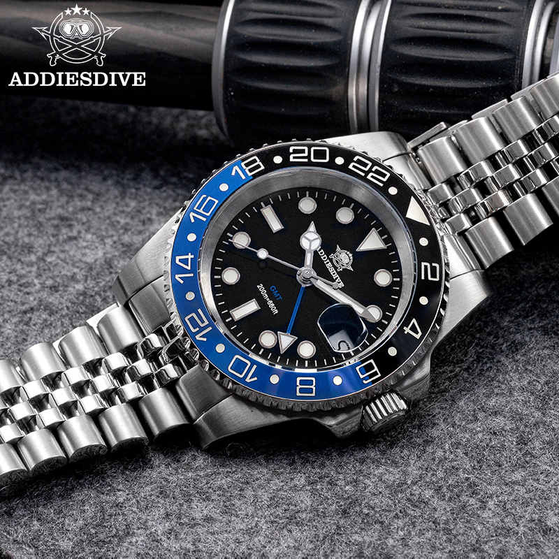 ADDIESDIVE AD2050 Luxury GMT W - مراجعة Ceramic Link Bracelet وسعره