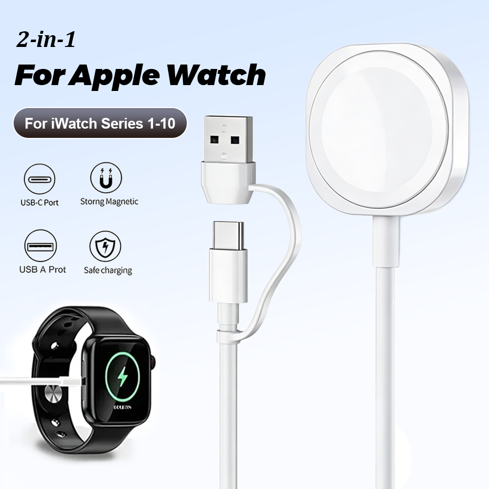2 in 1 Magnetic Wireless USB A - مراجعة Watch Charger Cable وسعره