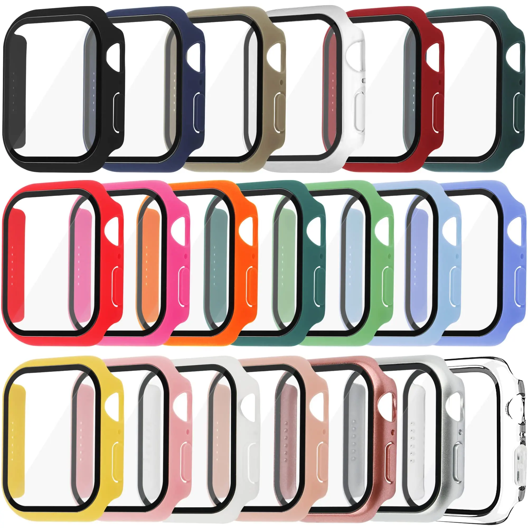 Tempered Glass+Cover For Apple - مراجعة Smartwatch Band Accessories وسعره
