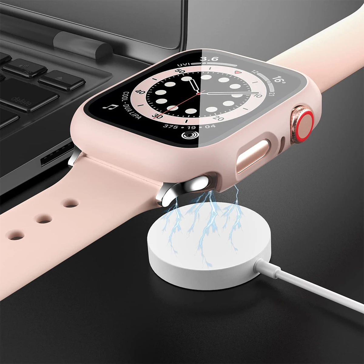 Tempered Glass+Cover For Apple - مراجعة Smartwatch Band Accessories وسعره